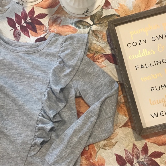 Cat & Jack long sleeved ruffle sweater shirt - Picture 3 of 7